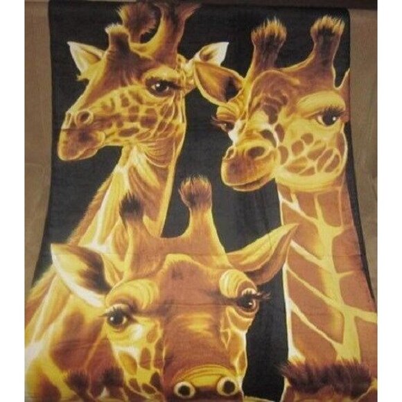 New Cute Giraffes Family Beach Bath Pool Towel Gift Giraffe Safari Zoo 30 x 60 - Picture 2 of 3